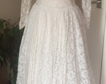 1880s Empire Waist Wedding Dress